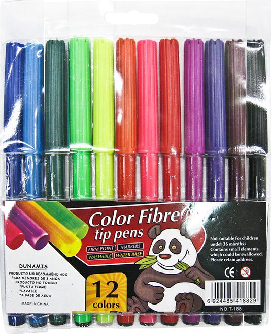 Μαρκαδόροι Justnote Λεπτοί 12 χρωμ.