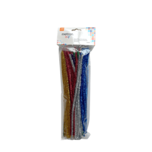 Σύρμα πίπας μεταλλιζέ MIX 100τεμ 6mmX30cm Metron