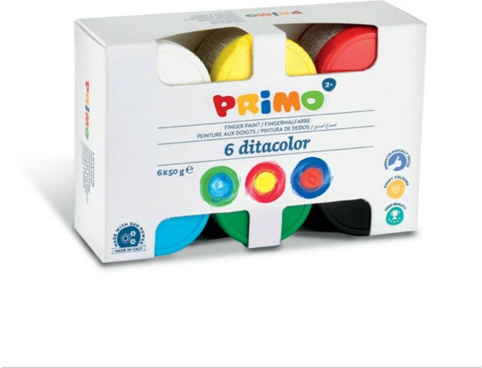 Δακτυλομπογιές Primo CMP 6τεμ 50gr