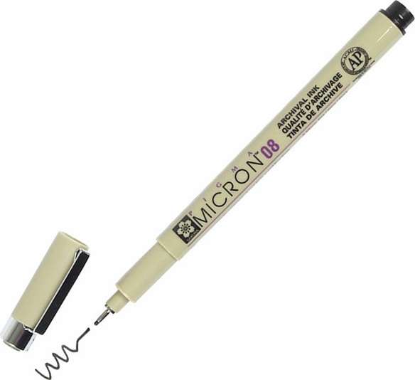 Μαρκαδόρος Sakura Pigma Micron 08 - 0.50mm Μαύρο