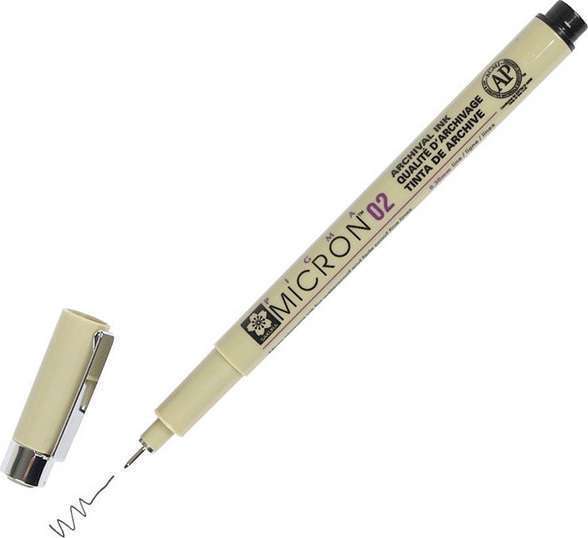 Μαρκαδόρος Sakura Pigma Micron 02 - 0.30mm Μαύρο