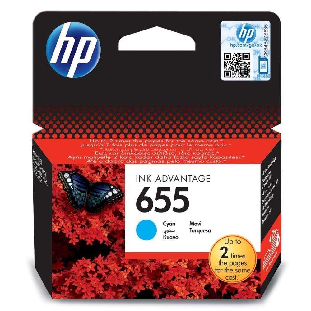 HP Μελάνι Inkjet No.655 Cyan