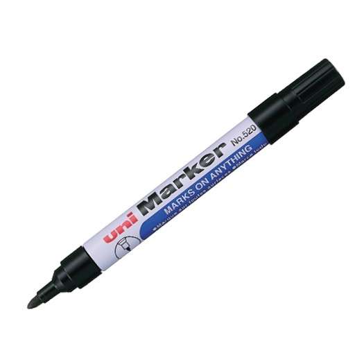 Μαρκαδόρος Uni NO.520 Ανεξίτηλος 1-3mm Μαύρο