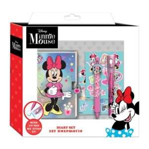 Ημερολόγιο Minnie με Κλειδαριά, Αυτοκόλλητα και Στυλό