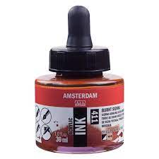 Royal Talens Amsterdam Acrylic Ink 30ml Burnt Sienna 411