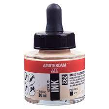 Royal Talens Amsterdam Acrylic Ink 30ml Naples Yellow Red Light 292