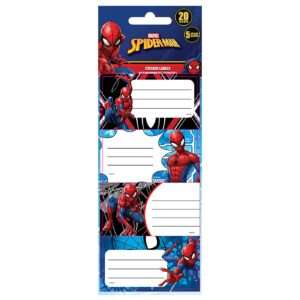 Ετικέτες Σχολικές Spiderman 5 Φύλλα 20τεμ.