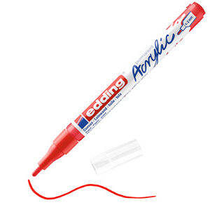 Μαρκαδόρος Ακρυλικός Edding 5300 1-2mm Traffic Red