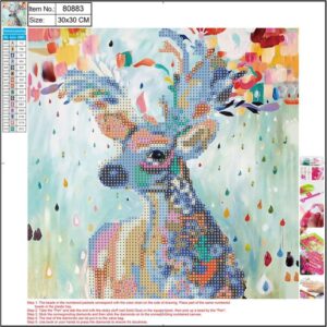 Ψηφιδωτό Diamond Painting Ελάφι 30x30cm