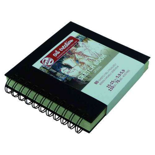 Talens Sketchbook Art Creation 15x15εκ Σπιράλ 110gr Μαύρο