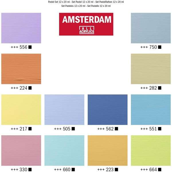 Ακρυλικά Royal Talens Amsterdam 20ml 12τεμ Pastel - Image 2