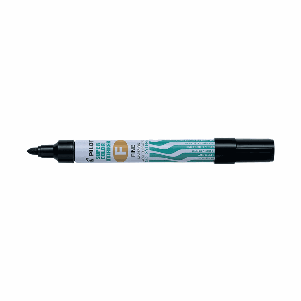 Μαρκαδόρος Super Color Pilot 4mm Fine Μαύρος