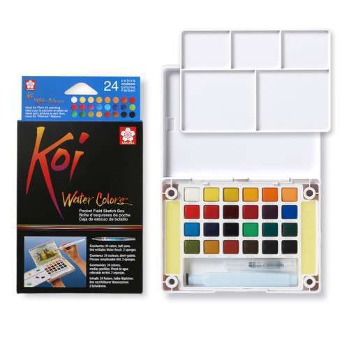 Κασετίνα Watercolour 24τεμ. Sakura Koi