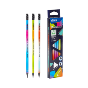 Μολύβι Τριγωνικό Deli Με Γόμα 2B Wood-Free Enovation