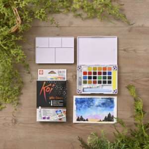 Νερομπογιές Sakura Koi Pocket Field Sketch Box 24 Iridescent Medium