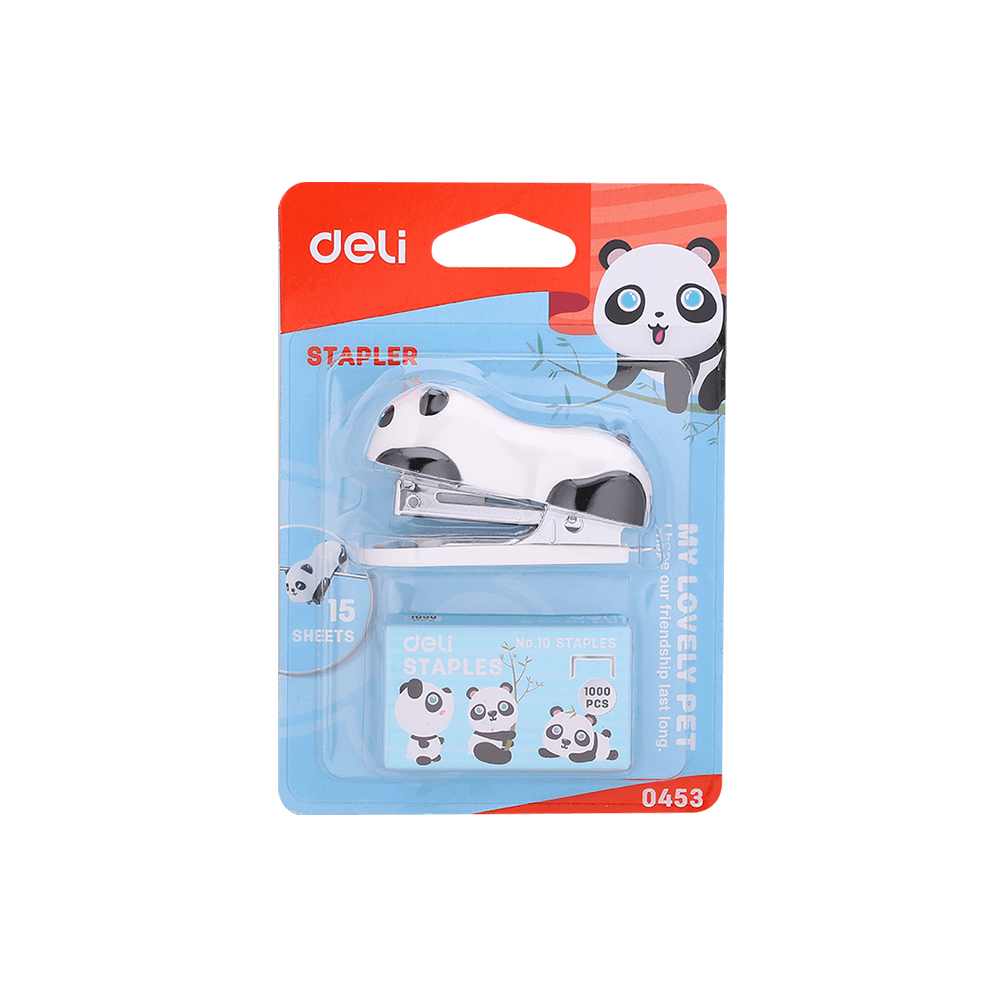Συρραπτικό Χειρός Deli Νο10 & 1000 σύρματα Panda - Image 2