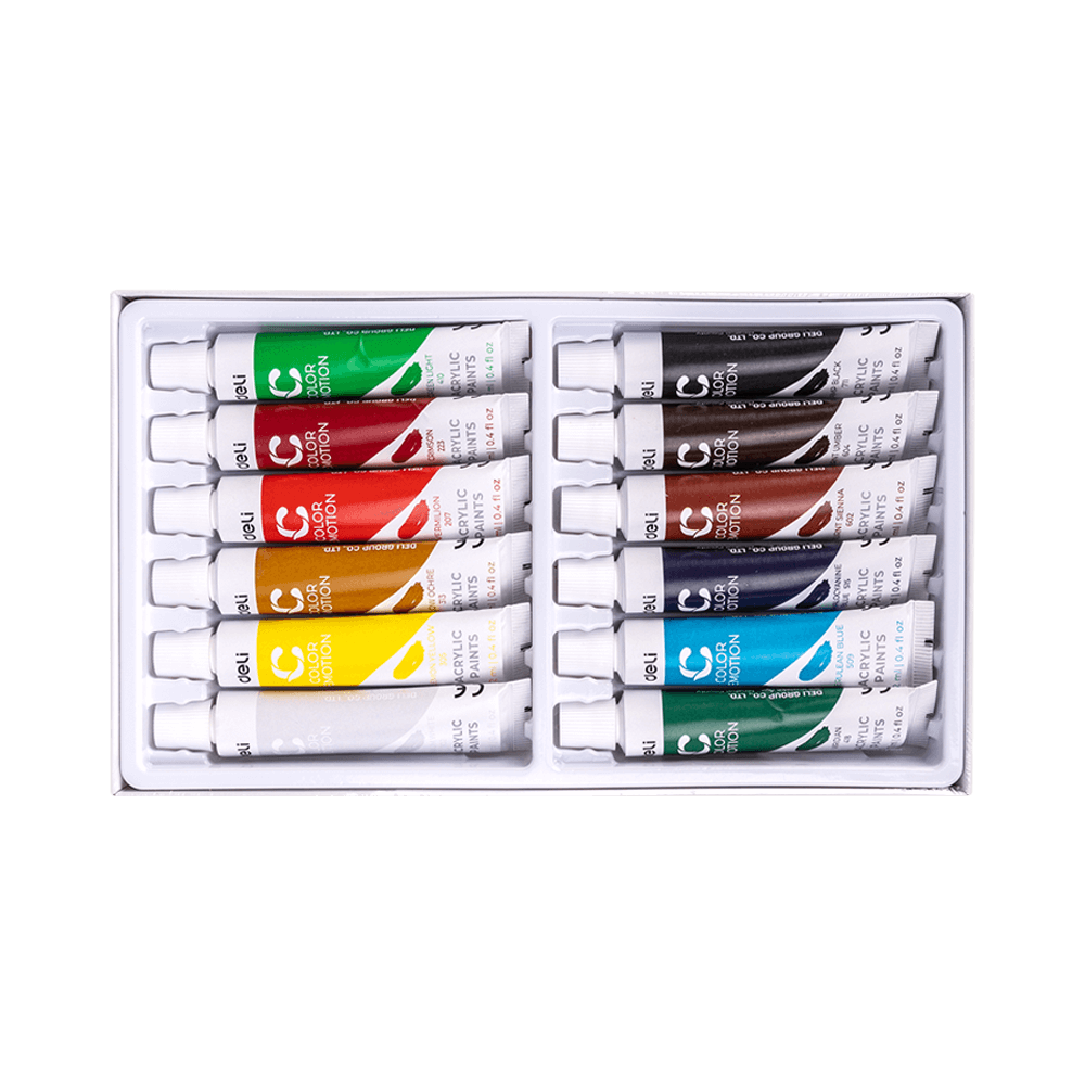 Ακρυλικά Deli Color Emotion 12τεμ x 12ml - Image 2