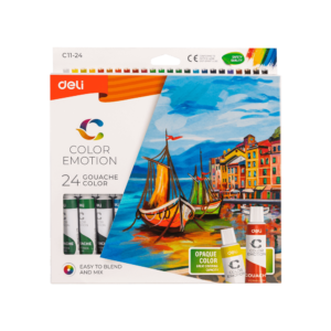 Τέμπερες Deli Color Emotion 24τεμ x 12ml