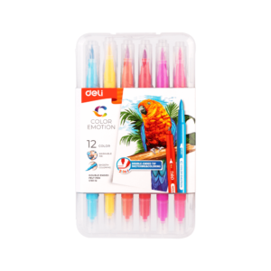 Μαρκαδόροι Ζωγραφικής Deli Διπλή Μύτη 6τεμ. Color Emotion