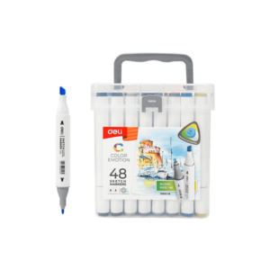 Μαρκαδόροι Οινοπνεύματος Διπλή Μύτη 48 Χρώματα Color Emotion