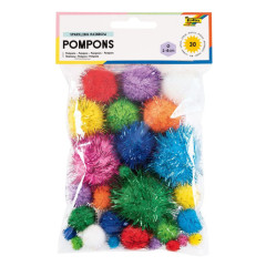 Πομ πομ Folia Sparkling Rainbow 30τεμ