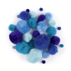 Πομ πομ Folia Μπλε 30τεμ