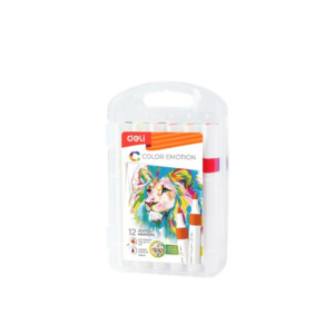 Μαρκαδόροι Ακρυλικοί Deli 12 Χρώματα Color Emotion