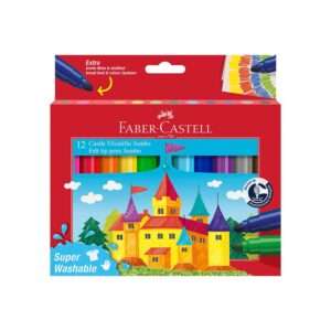 Μαρκαδόροι Faber Castell Jumbo Super Washable 12τεμ.