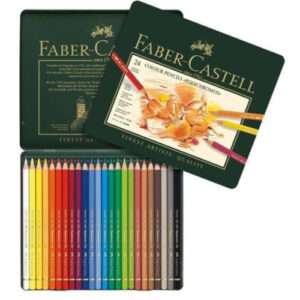 Μολύβια Faber Castell Polychromos 24τεμ. Μεταλλική Κασετίνα