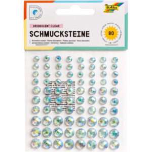Πέρλες Στρασάκια Iridescent Clear Αυτοκόλλητα 80τεμ