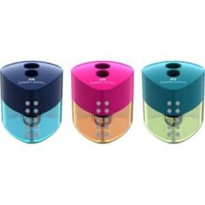 Ξύστρα Faber Castell Βαρελάκι Δύο τρύπες Mini Grip (183103)