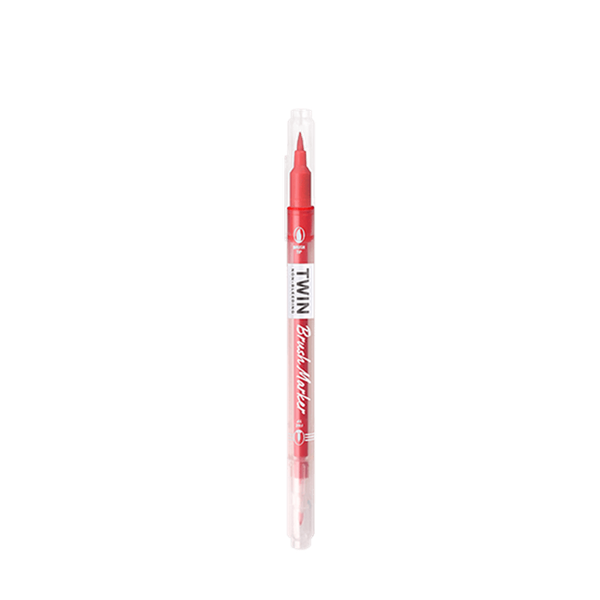 Μαρκαδόρος Διπλός Writech Σχεδίου 0.4mm & Brush Κόκκινο