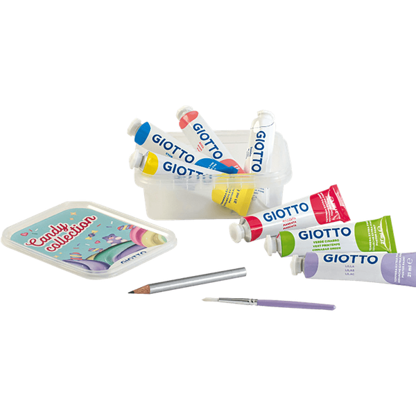 Τέμπερες Giotto 7 Χρώματα 21ml Με Μολύβι & Πινέλο Candy - Image 2