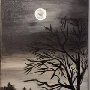 Έργο ζωγραφικής σε καμβά 20x30cm "Darkness"