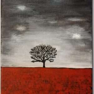 Έργο ζωγραφικής σε καμβά 18x24cm "Lonely Tree"
