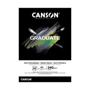 Μπλοκ Canson Graduate Mixed Media Black Α4 240gr 20Φ