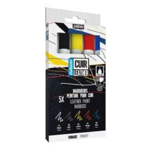 Σετ 2 Μαρκαδόροι Δέρματος Pebeo 5 Χρώματα