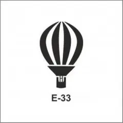 Στένσιλ 10x10εκ. Artebella αερόστατο