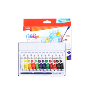 Νερομπογιές Deli 12x5ml & 1 Πινέλο Colorun
