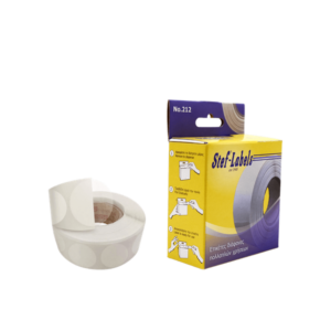 Αυτοκόλλητο Ρολό Ετικέτες Διαφανείς Stef 1000τεμ. Φ32mm