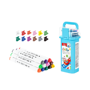 Μαρκαδόροι Νερού Διπλή Μύτη 12 Χρώματα Colorun