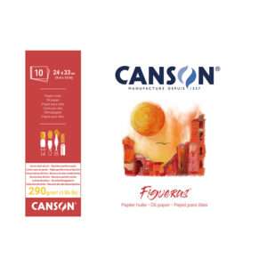 Μπλοκ Canson Figueras Oil 24x33εκ. 290gr 10Φ Canvas