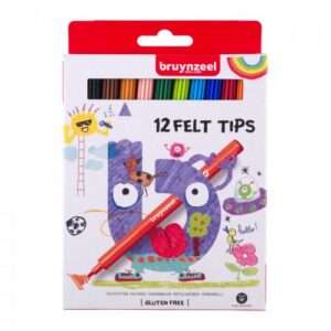 Μαρκαδόροι Ζωγραφικής Bruynzeel Felt Tip Kids 12τεμ.