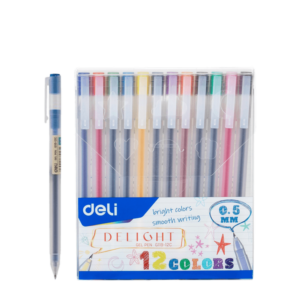 Στυλό Gel Deli 0.5mm Σετ Delight 12τεμ.