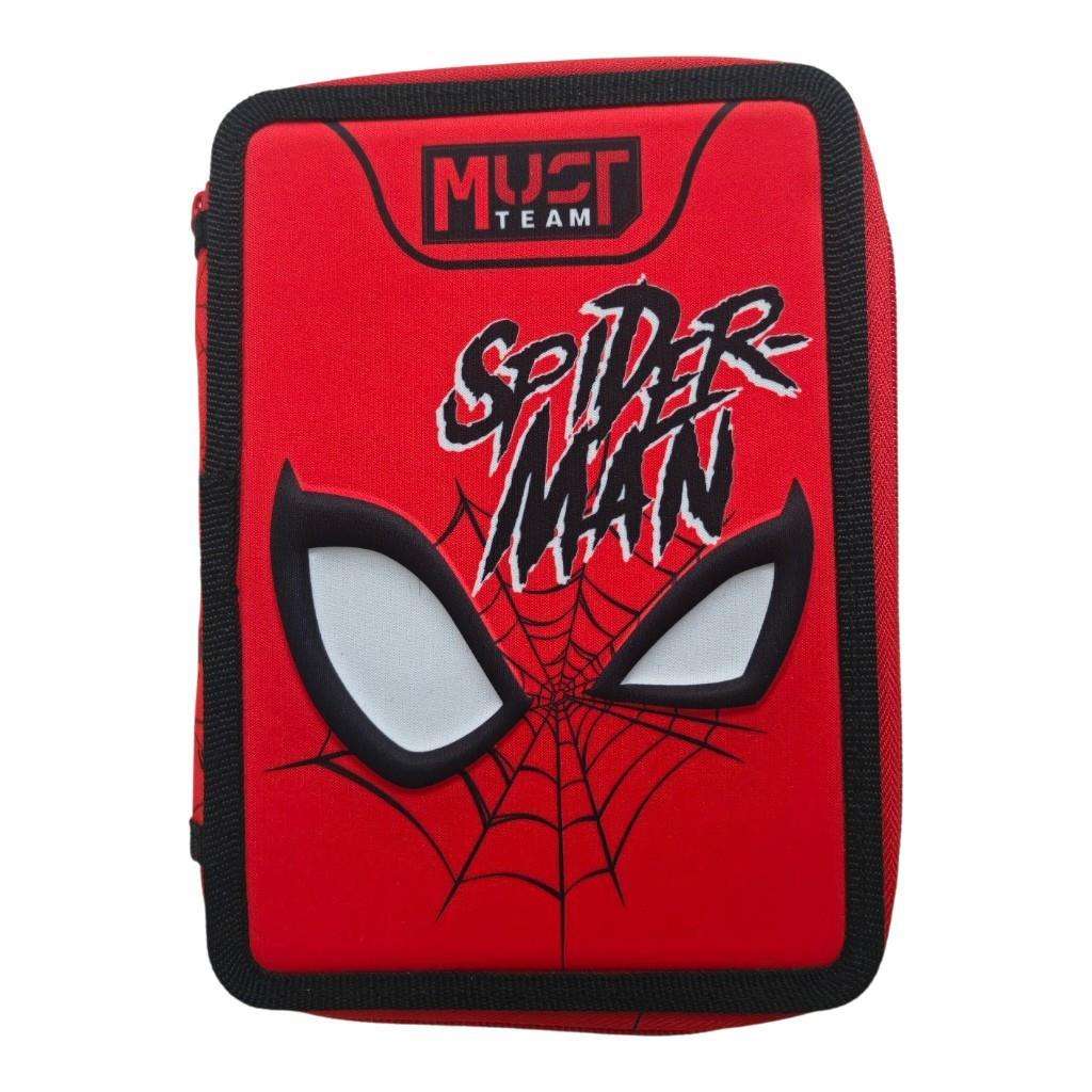 Κασετίνα Διπλή Γεμάτη Spiderman Red Must Team