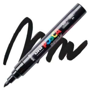 Μαρκαδόρος Brush Posca Black 1-4mm