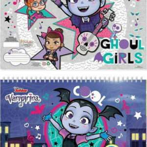 Μπλοκ Ζωγραφικής Vampirina 2 Σχέδια 23x33cm 40Φ Αυτ/τα+Στένσιλ