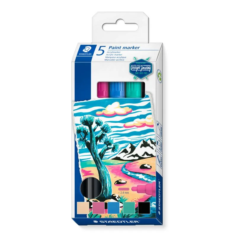 Μαρκαδόροι Ακρυλικοί Staedtler Lumocolor 5τεμ.