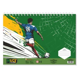 Μπλοκ Ζωγραφικής Football 2 Σχέδια 23x33cm 40Φ Αυτ/τα+Στένσιλ