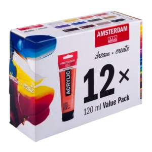 Σετ Ακρυλικά Amsterdam 12τεμ x 120ml Value Pack